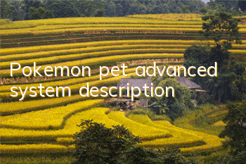 Pokemon pet advanced system description