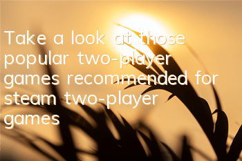 Take a look at those popular two-player games (recommended for steam two-player games)