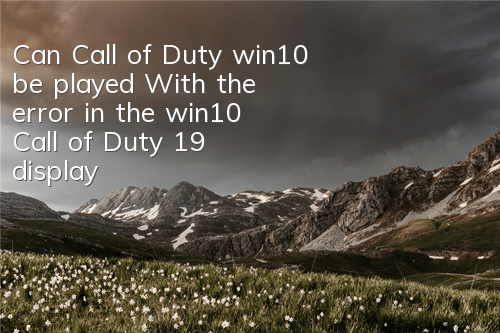 Can Call of Duty win10 be played (With the error in the win10 Call of Duty 19 display)