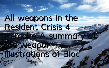 All weapons in the Resident Crisis 4 Remake (A summary of the weapon illustrations of Biochemical 4 Remake)