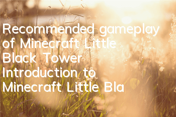Recommended gameplay of Minecraft Little Black Tower (Introduction to Minecraft Little Black Tower for beginners)