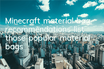 Minecraft material bag recommendations (list those popular material bags)