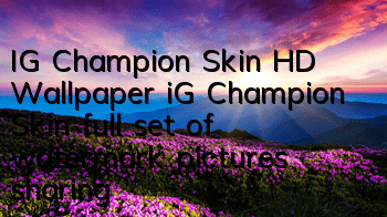 IG Champion Skin HD Wallpaper (iG Champion Skin full set of watermark pictures sharing)
