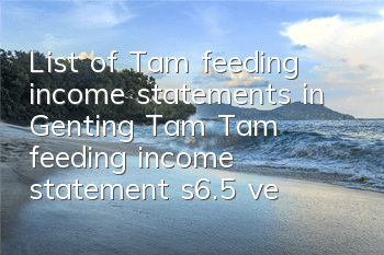 List of Tam feeding income statements in Genting Tam (Tam feeding income statement s6.5 version)