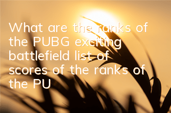 What are the ranks of the PUBG exciting battlefield (list of scores of the ranks of the PUBG exciting battlefield)