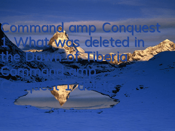 Command & Conquest 1: What was deleted in the Dawn of Tiberia (Command & Conquest 1 deleted units)