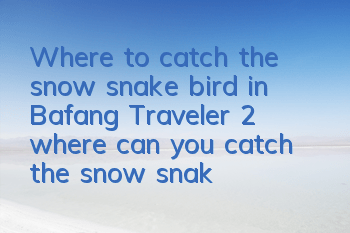 Where to catch the snow snake bird in Bafang Traveler 2 (where can you catch the snow snake bird)