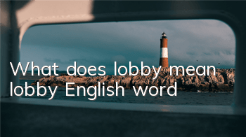 What does lobby mean (lobby English word)