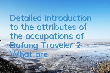 Detailed introduction to the attributes of the occupations of Bafang Traveler 2 (What are the attributes of each occupation of Bafang Traveler 2)