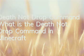 Death Not Drop Command (What is the Death Not Drop Command in Minecraft)