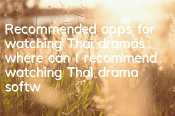 Recommended apps for watching Thai dramas (where can I recommend watching Thai drama software)
