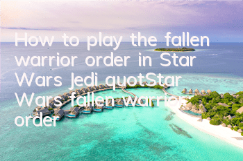 How to play the fallen warrior order in Star Wars Jedi (