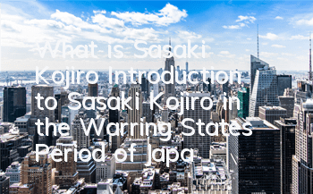 (What is Sasaki Kojiro) Introduction to Sasaki Kojiro in the Warring States Period of Japan