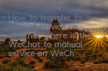 How to transfer to manual service on WeChat (where is the WeChat to manual service on WeChat)