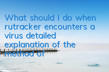 What should I do when rutracker encounters a virus (detailed explanation of the method of deleting and deleting rutracker)