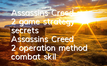 Assassin's Creed 2 game strategy secrets (Assassin's Creed 2 operation method, combat skills)
