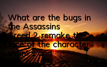 What are the bugs in the Assassin's Creed 2 remake (the face of the character shrinks and transforms)
