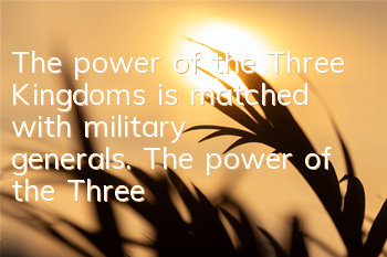 The power of the Three Kingdoms is matched with military generals. The power of the Three Kingdoms is recommended.