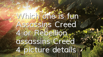 Which one is fun, Assassin's Creed 4 or Rebellion (assassin's Creed 4 picture details)