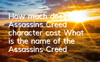How much does an Assassin's Creed character cost (What is the name of the Assassin's Creed character)