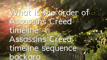 What is the order of Assassin's Creed timeline (Assassin's Creed timeline sequence background combing)
