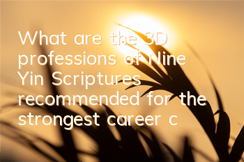 What are the 3D professions of Nine Yin Scriptures (recommended for the strongest career choice)