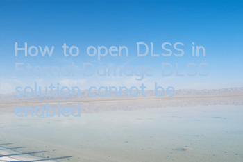 How to open DLSS in Eternal Damage (DLSS solution cannot be enabled)