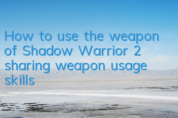 How to use the weapon of Shadow Warrior 2 (sharing weapon usage skills)