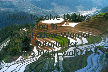 How to solve the lag in walking in 
