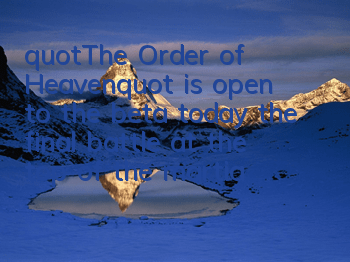 "The Order of Heaven" is open to the beta today, the final battle at the top of the martial arts world