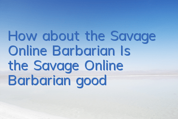 How about the Savage Online Barbarian? Is the Savage Online Barbarian good?