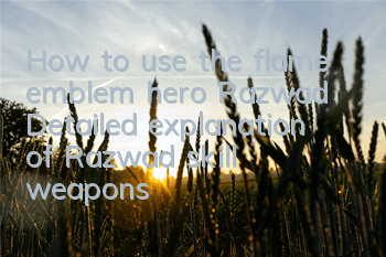 How to use the flame emblem hero Razwad? Detailed explanation of Razwad skill weapons