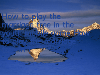 How to play the marriage tree in the youth mobile game? How to play the marriage tree in the youth mobile game