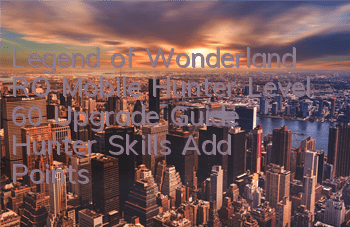 Legend of Wonderland RO Mobile Hunter Level 60 Upgrade Guide Hunter Skills Add Points