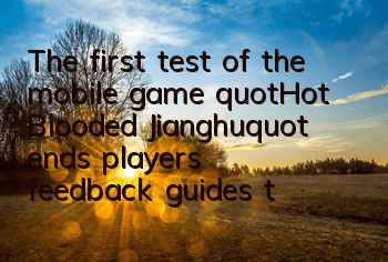 The first test of the mobile game 
