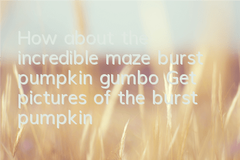 How about the incredible maze burst pumpkin gumbo? Get pictures of the burst pumpkin