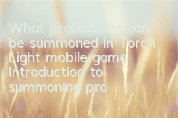 What professions can be summoned in Torch Light mobile game? Introduction to summoning professions
