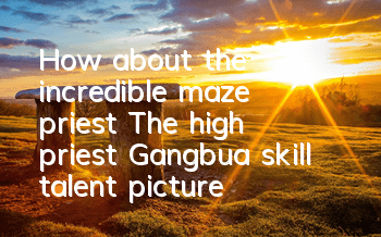 How about the incredible maze priest? The high priest Gangbua skill talent picture