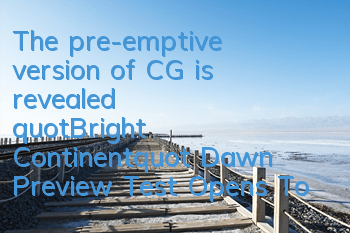 The pre-emptive version of CG is revealed! 