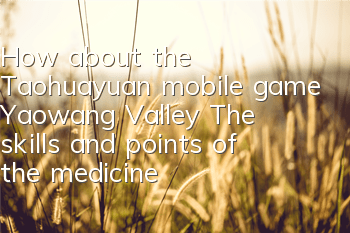 How about the Taohuayuan mobile game Yaowang Valley? The skills and points of the medicine king valley are added to the skills