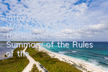 Introduction to the Words of the Saint of the Incredible Maze Summary of the Rules of the Saint of the Saint