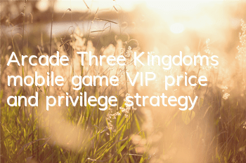 Arcade Three Kingdoms mobile game VIP price and privilege strategy