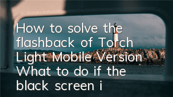 How to solve the flashback of Torch Light Mobile Version? What to do if the black screen is